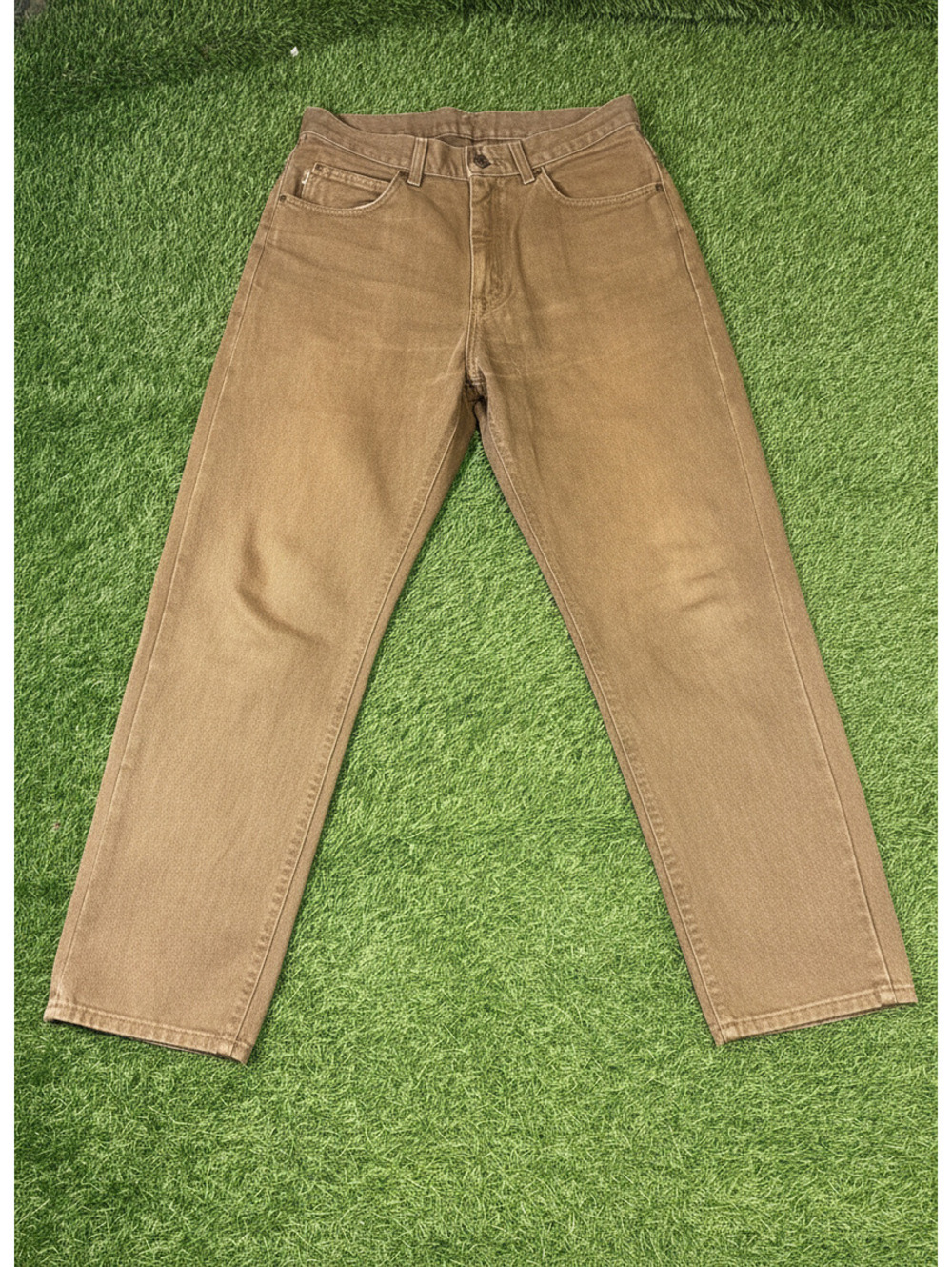 L.L.Bean Relaxed Fit Brown 100% Cotton Double L Jeans Mens Size 36